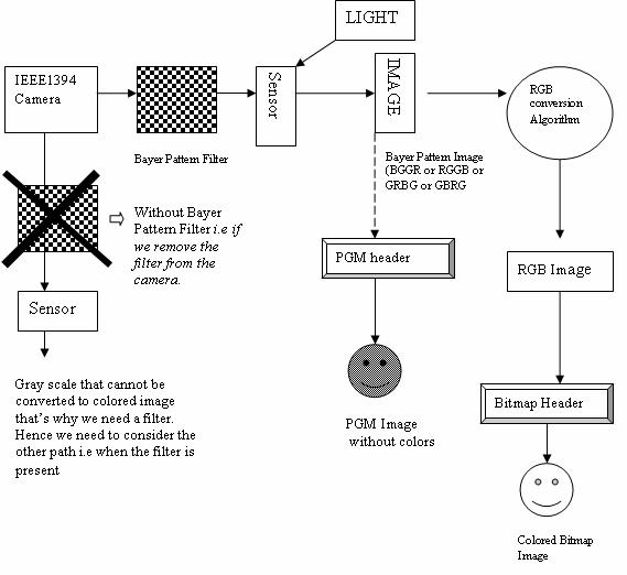 Bayer to Bitmap conversion